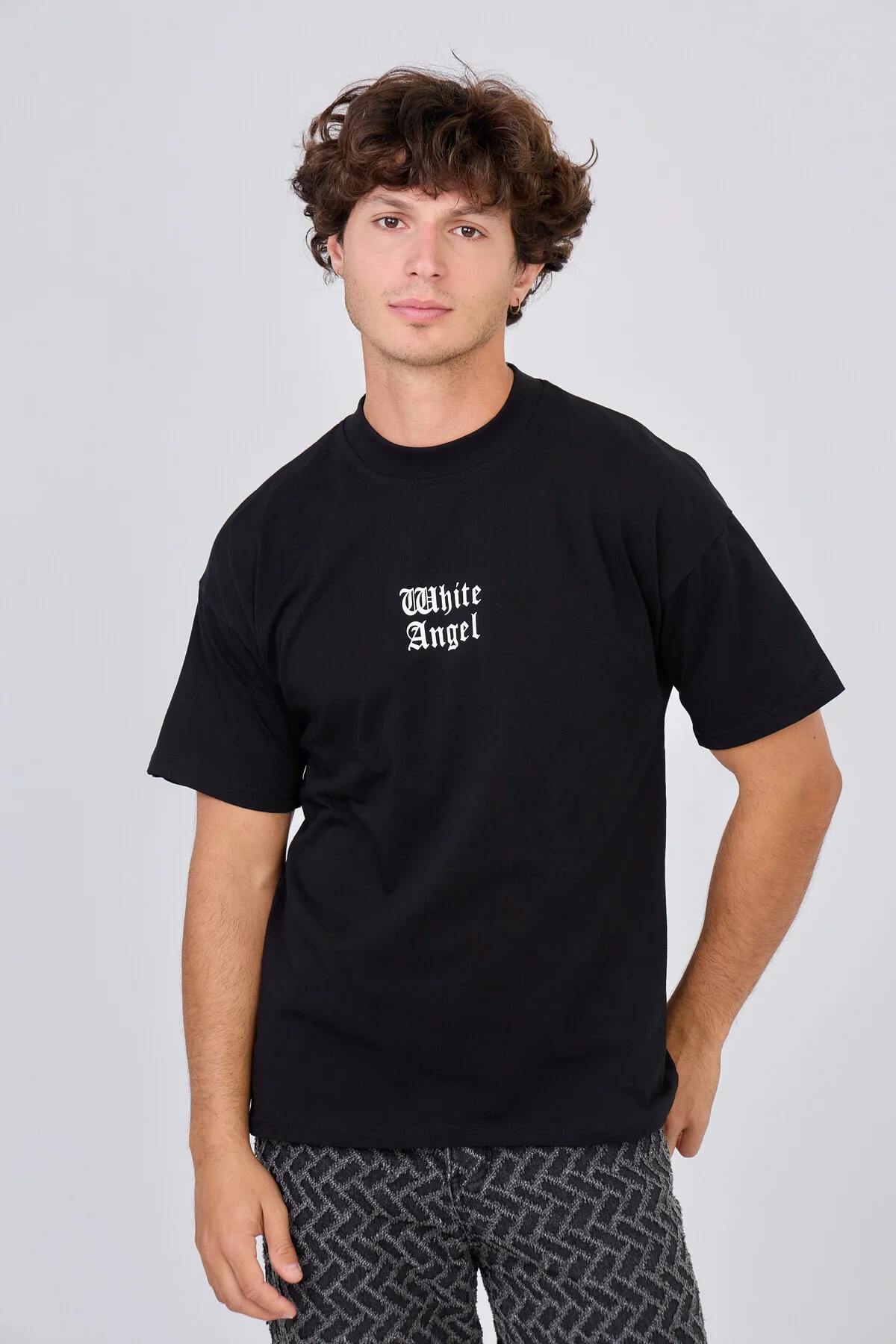 T-Shirt Noir "White Angel"