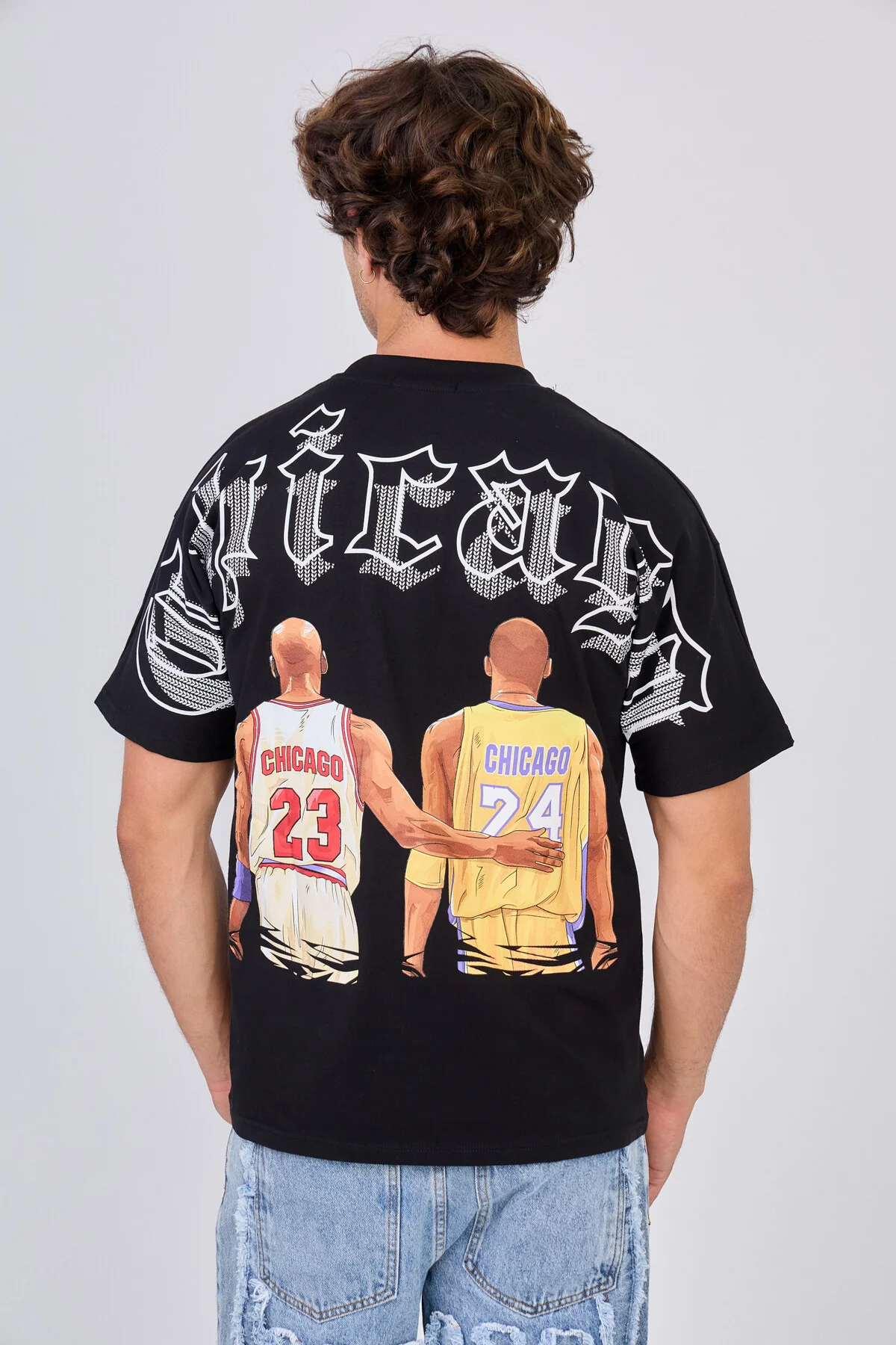 T-Shirt Noir "Chicago" Baskeball – Image 4