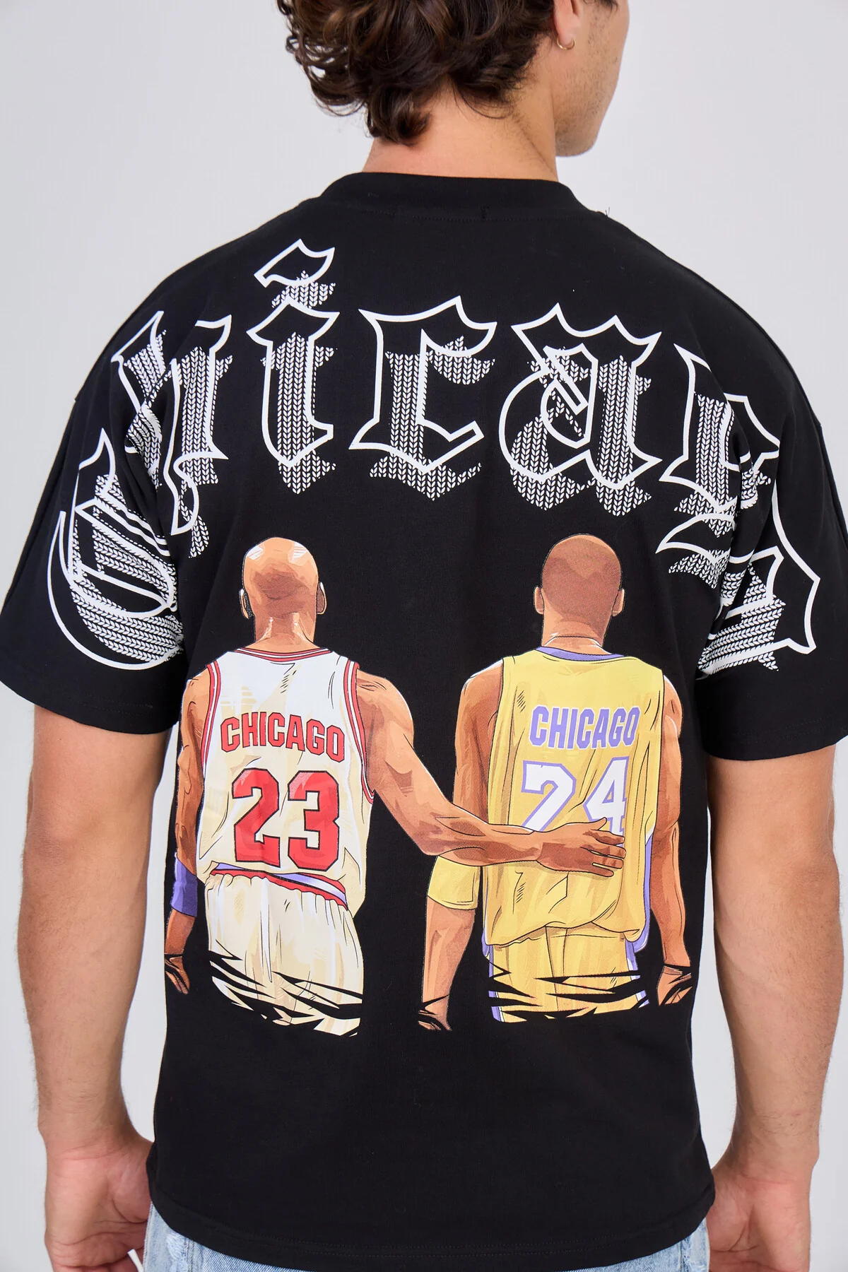 T-Shirt Noir "Chicago" Baskeball – Image 5