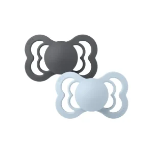 TETINES BIBS SUPREME SILICONE T2 | Iron et Baby blue