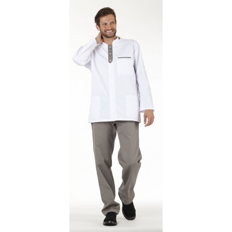 Tunique homme alban bicolore avec manches transformables – Image 3