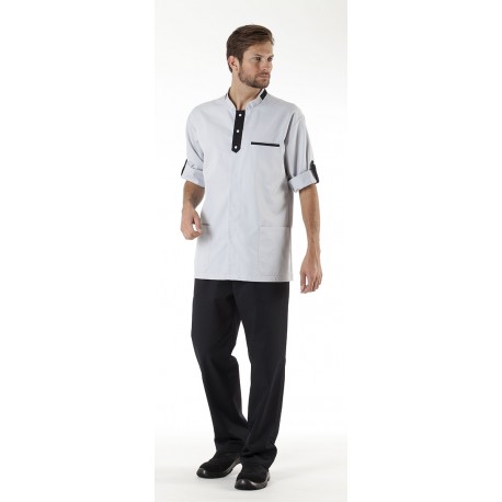 Tunique homme alban bicolore avec manches transformables – Image 4