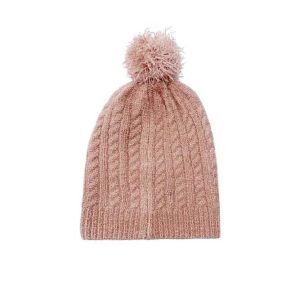 BONNET EN TRICOT | Rose thé